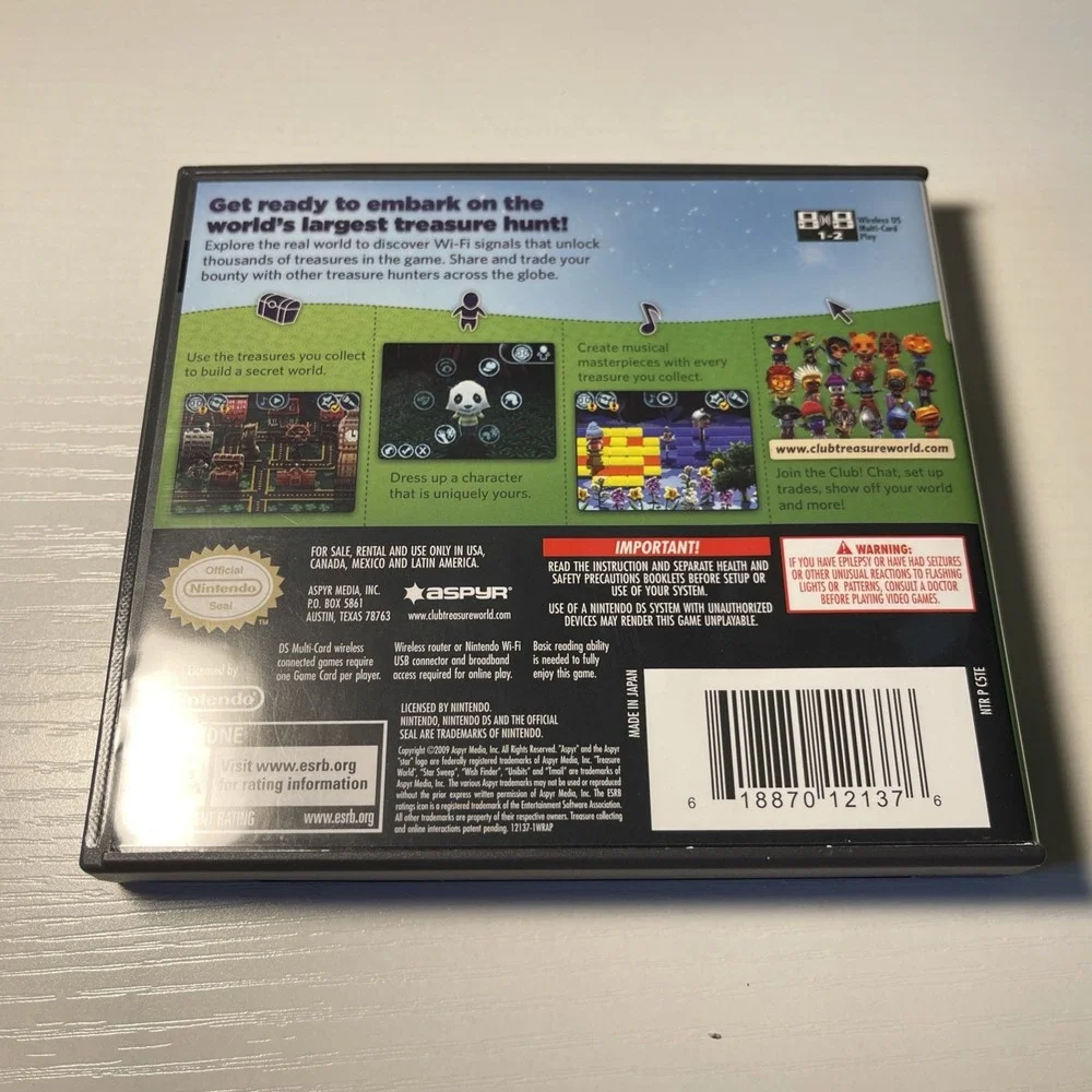 Nintendo DS Game Treasure World 2009 CIB